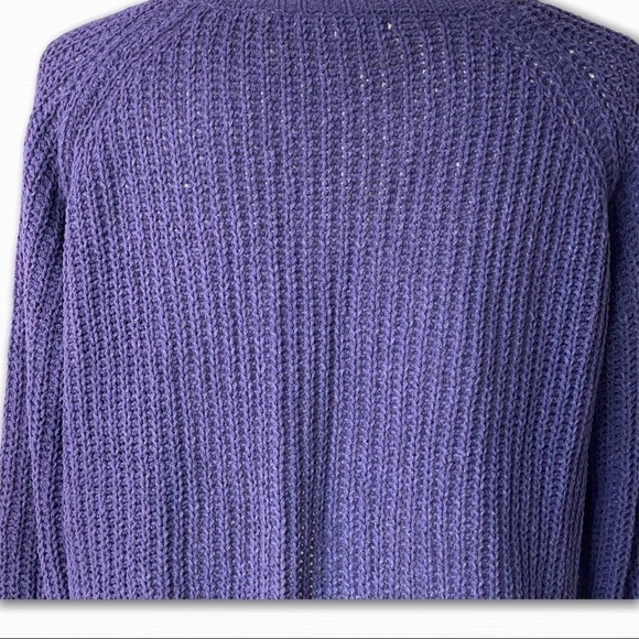 BB Dakota Navy Blue Lowman Rib Knit Lightweight Crewneck Sweater Size Small - Picture 9 of 9